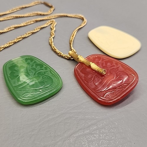 Vintage Necklace Interchangeable Acrylic Pendant Stanley Home Products 1970s - Picture 9 of 14