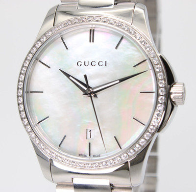GUCCI G-Timeless YA126444 Mother of Pearl Dial Quartz Ladies Watch 38mm