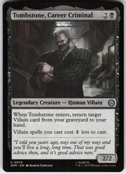 Tombstone, Career Criminal - Marvel's Spider-Man (SPM) MTG Uncommon #70