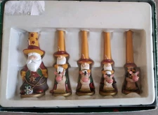 Vintage Studio G Christmas Santa Cowboy & Elves 1995 J. Adams Fe Fi Fo Fum Set