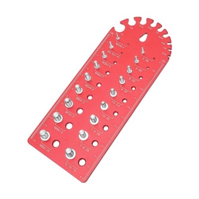 Nut and Bolt Thread Checker Board Screw Size Chart Screw Identifier Gauge