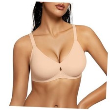 Wireless Bras for Women No Underwire Jelly Bras Seamless Push Up Medium Skin