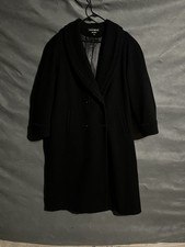 Vintage Donnybrook Black Double-Breasted Overcoat Women s size 14