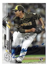 2020 TOPPS #56 ANDRES MUNOZ MARINERS PADRES AUTOGRAPHED SIGNED BASEBALL CARD RC