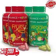 2 Pack, 180 Fruits and 180 Veggies Whole Food Supplement with Superfood Sealed