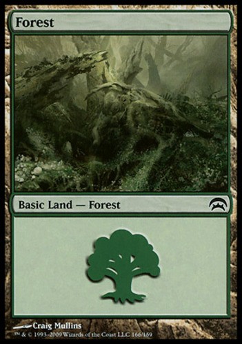 4x MTG Forest (166), NM-Mint, English Planechase