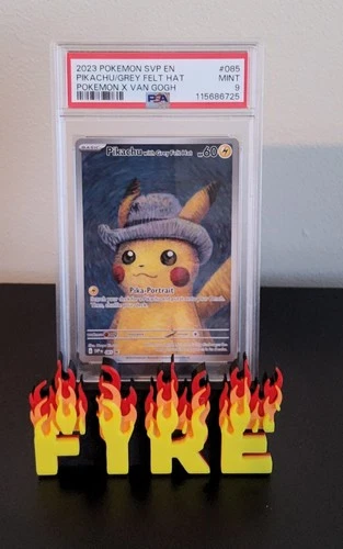 Pikachu Van Gogh Promo PSA 9 | Grey Felt Hat #085 Pop! | PokÃ©mon Art ð¥