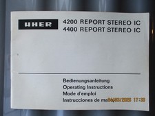 Istruzioni per l'uso per registratore a nastro IC stereo report Uher 4200 e 4400