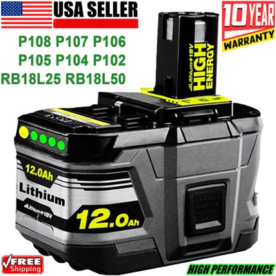 #ad #ad 12.0Ah 18V Battery P108 One Plus For RYOBI 18 Volt High Capacity Lithium Ion New $32.05