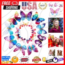 18 Pieces Glitter Butterfly Hair Clips for Girls Teens Women Hair Accessories...