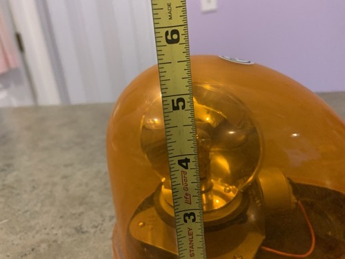 12 Volt Emergency Revolving Amber Warning Light Truck Plowing Magnetized Works! - Picture 6 of 8