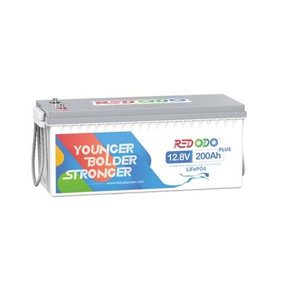 Redodo 12V 200Ah PLUS LiFePO4 Akku Lithium Batterie Mit 200A BMS für Solar