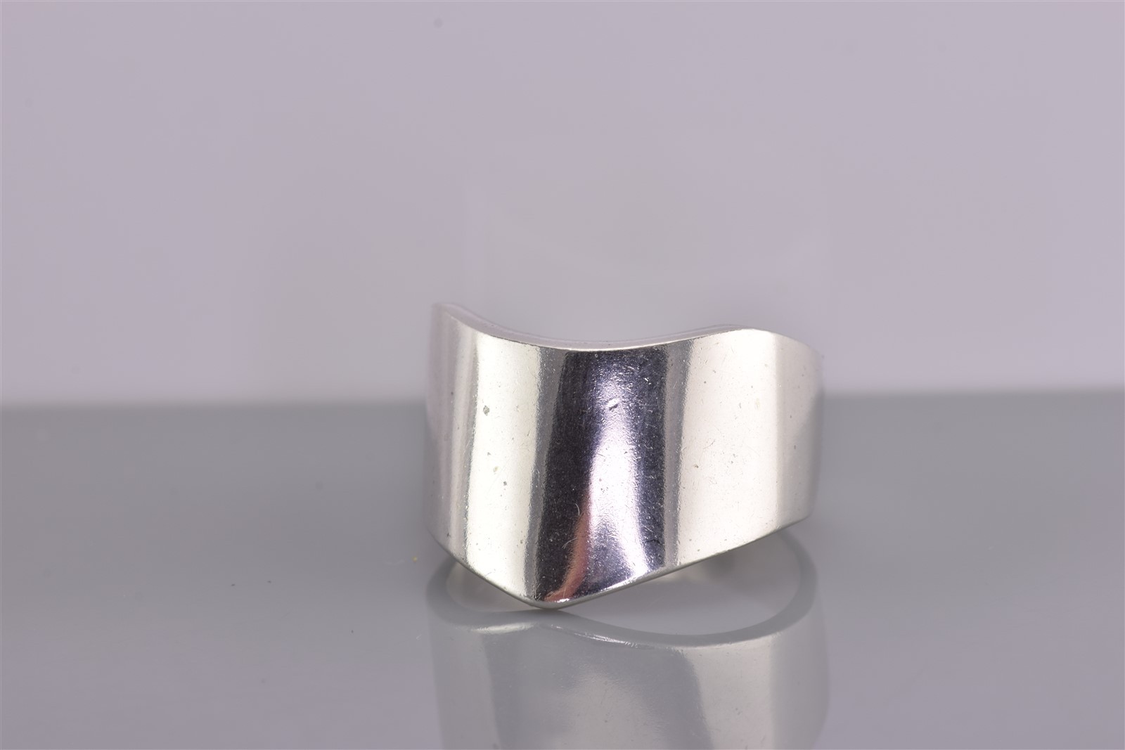 Sterling Silver 17mm Solid Dropdown Flat Sided Ba… - image 6