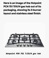 Hotpoint 75cm PCN 751 T/IX/H  5 Burner Built-In Stainless Steel Gas Hob
