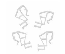 2" 2.5" Faux Wood Blind Valance Clips 4pc Hidden Mount Clear