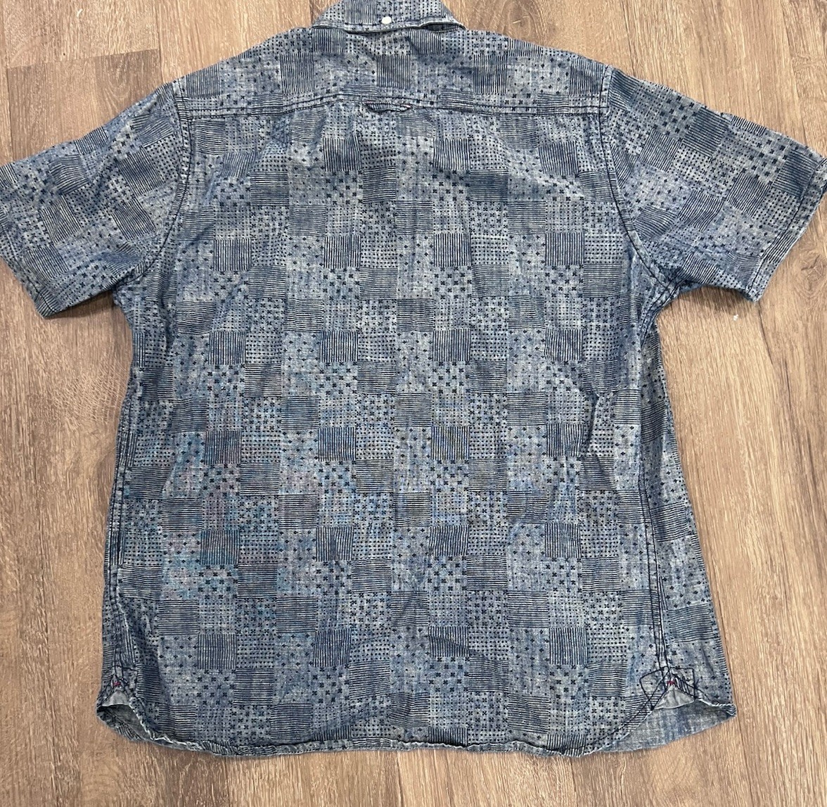 Element Blue Checkered Button Down Short Sleeve S… - image 7