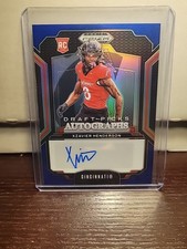 2025 Prizm Draft Picks Autographs Xzavier Henderson Blue Prizm /249 Auto RC