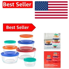 Simply Store 7-Pack Glass Food Storage Containers Set - BPA-Free, Microwave Safe