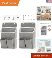 Cesta Colgante Organizador Pared Bolsillo Sobre Puerta Almacenamiento para Hogar Oficina Cámper...