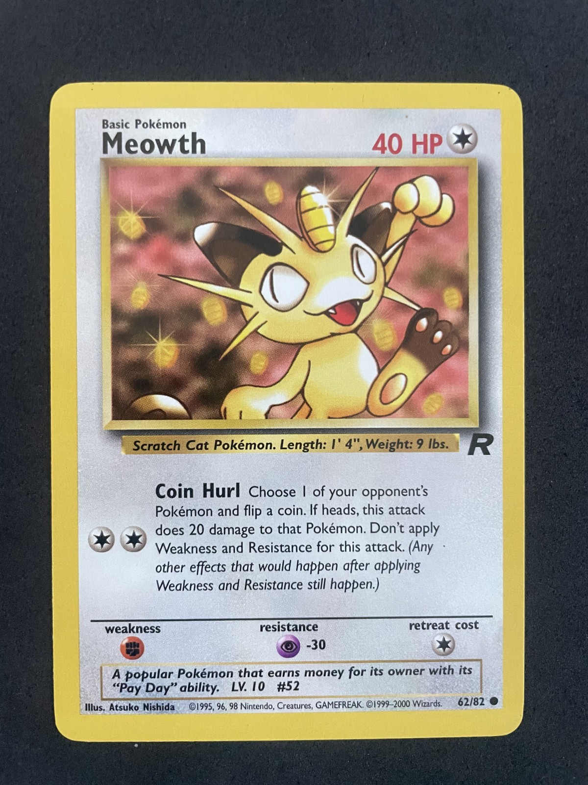 Meowth 62/82 Team Rocket Regular NM