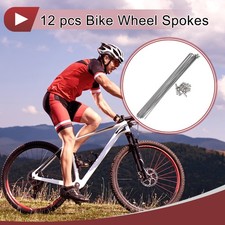 12 Set 14G Bicycle Spokes 216mm Bike Wheel Spokes 304 Stainless Steel