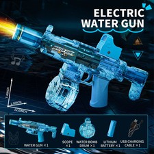 Electric Water Gun Toys Children Automatic Sensor Lights Water Pistol Summer