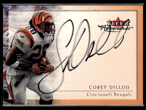 Corey Dillon 2000 Fleer Autographics card