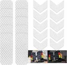 20-Pack Reflective Safety Decals, Waterproof Weather-Resistant, Color: White