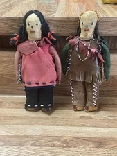 Vintage Native American Style Dolls Beaded - Kimcraft American Style Dolls
