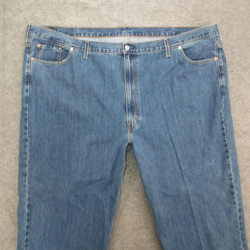 Levis 550 Jeans Mens 58x32 Medium Wash Blue Relaxed Fit Tapered Leg Red Tab - Image 2 of 4