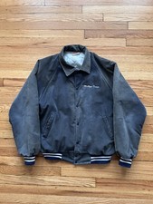 Vintage Hartwell Jacket Mens XL Gray Faded Corduroy Quilted Bomber Michigan 80s