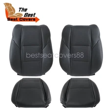 Driver & Passenger Bottom & Top Leather Seat Cover Black For 2009-2014 Acura TL