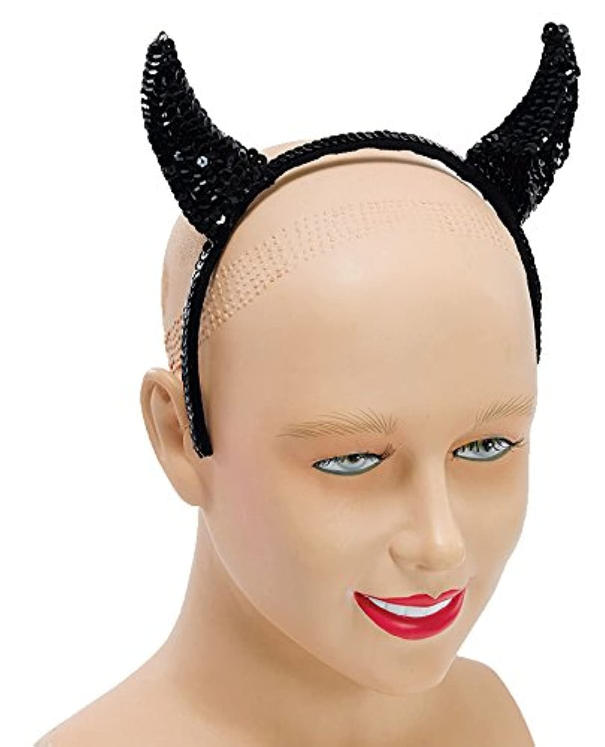 Новинка Bristol Унисекс с блестками Erwachsene Teufelshörner, один размер, черный