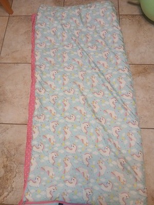 Girls Unicorn Pink Sleeping Bag
