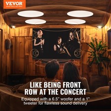 New 4 PCs 6.5'' Bluetooth in Ceiling Speakers, 150W, FlNewh Mount Ceiling  in-W