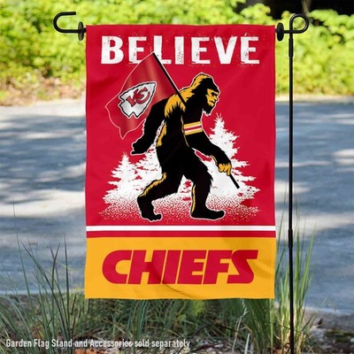 KC Chiefs Bigfoot Sasquatch Believe Garden Yard Banner Flag