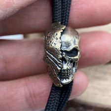 Retro Brass skull Lanyard Bead Skull Knife Bead Knife EDC Tool Bracelet Bead