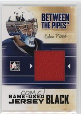 2010 ITG Between the Pipes Game-Used Black Jersey /120 Calvin Pickard #M-03 5r8