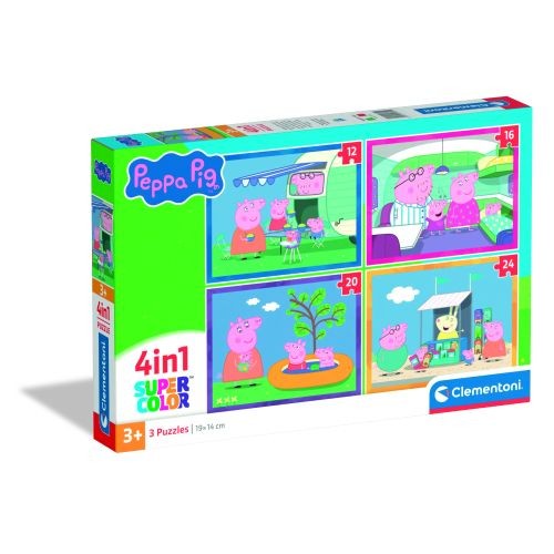 Clementoni CLM21751  Puzzle da 4 in 1 - Peppa Pig