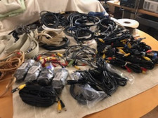 Lot of 90 Mixed Audio Video Cables TRS XLR RCA 1/4  AV AUX Monster Adapter more