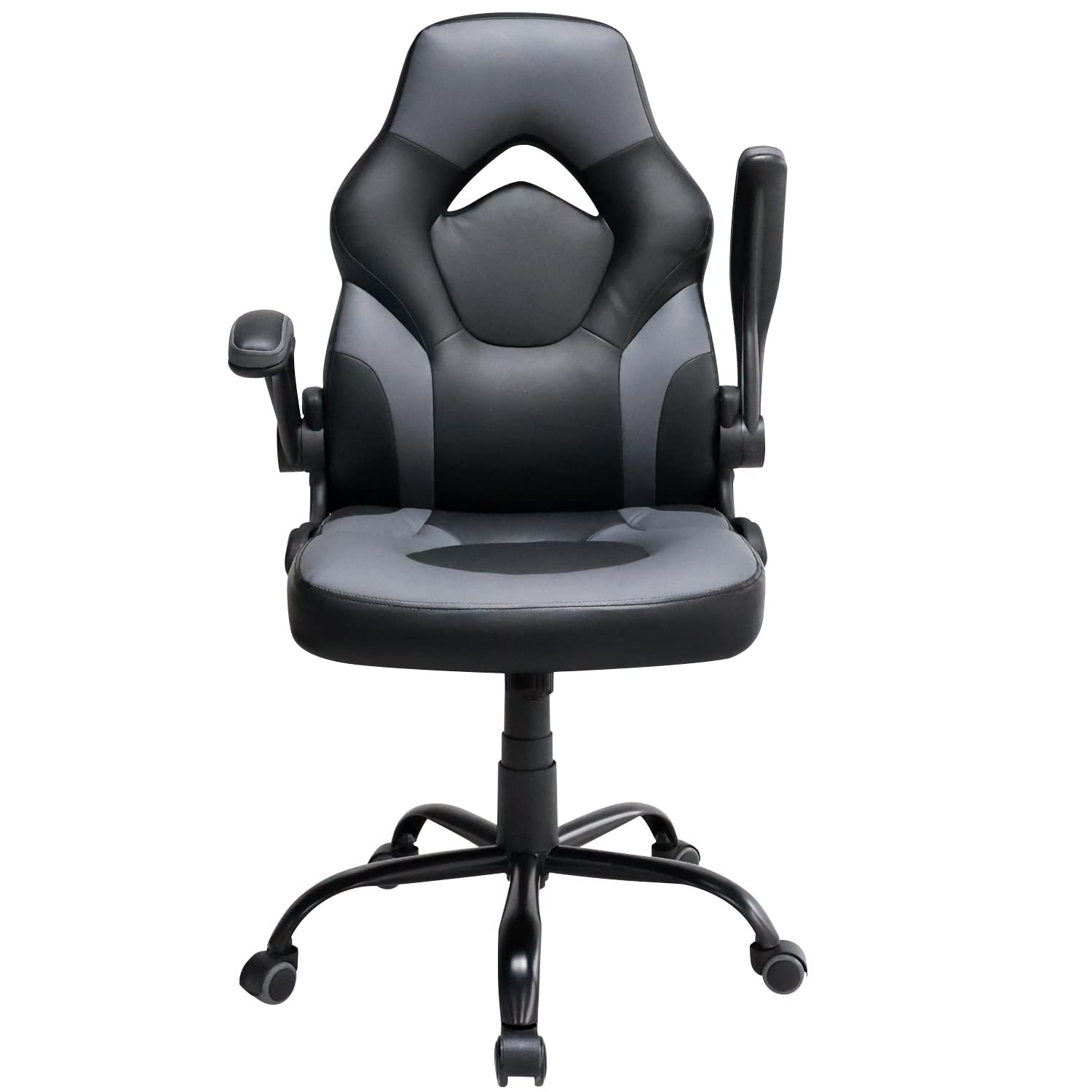 Zanzio Ergonomic PU Swivel Rolling Task Desk Chair for Home Office Managers  