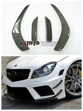12-16 W204 C63 Amg Black Series Front Bumper Canard Splitter Real Carbon Fiber