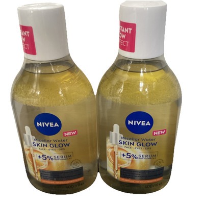 NIVEA Skin Glow Serum Infused Micellar Water (400ml), Revitalisierendes Mizellen... 