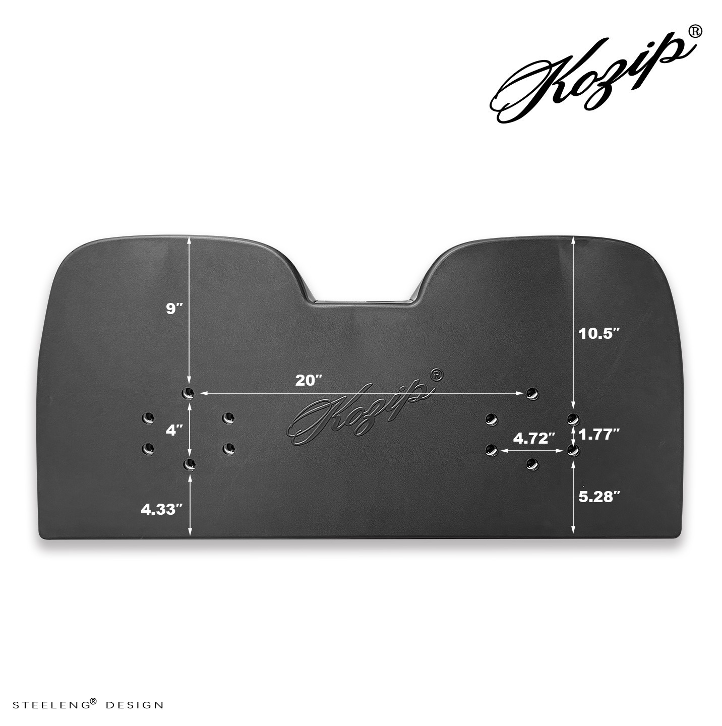 'KOZIP' CLUB CAR DS GOLF CART FRONT SEAT/BACKREST CUSHION SET (BLACK)