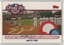 2006 Topps Opening Day Relics Colorado Rockies vs Arizona Diamondbacks a8r
