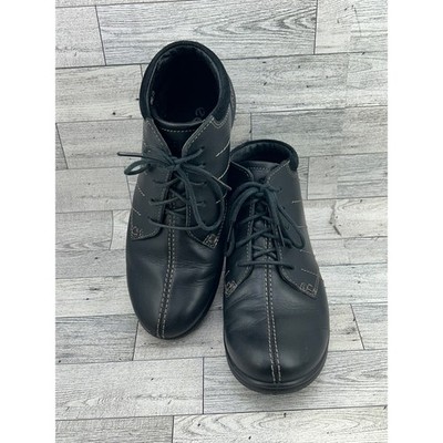 ECCO Women Black Leather Gore-Tex Waterproof Lace Up Chukka Ankle Boots EU 38