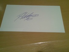 signed card of kilmarnock footballer david watson