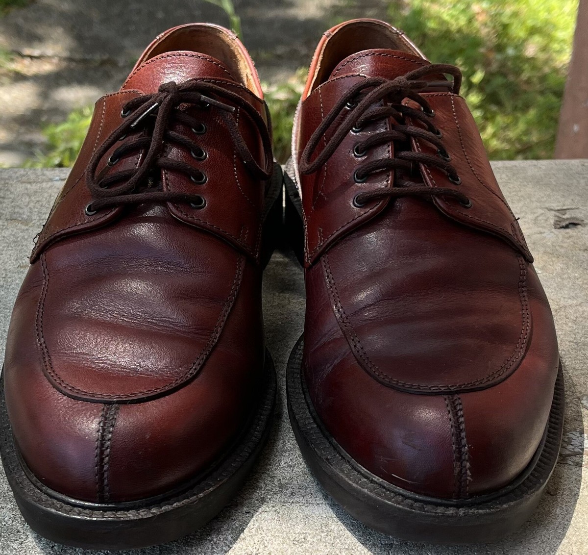 JOHNSTON & MURPHY Made in Italy Brown Leather Cap Toe Dress  display picture 1