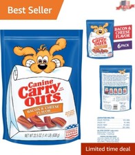 22.5 Ounce Bacon  Cheese Dog Treats - Perfect for All Life Stages, 6 Bags