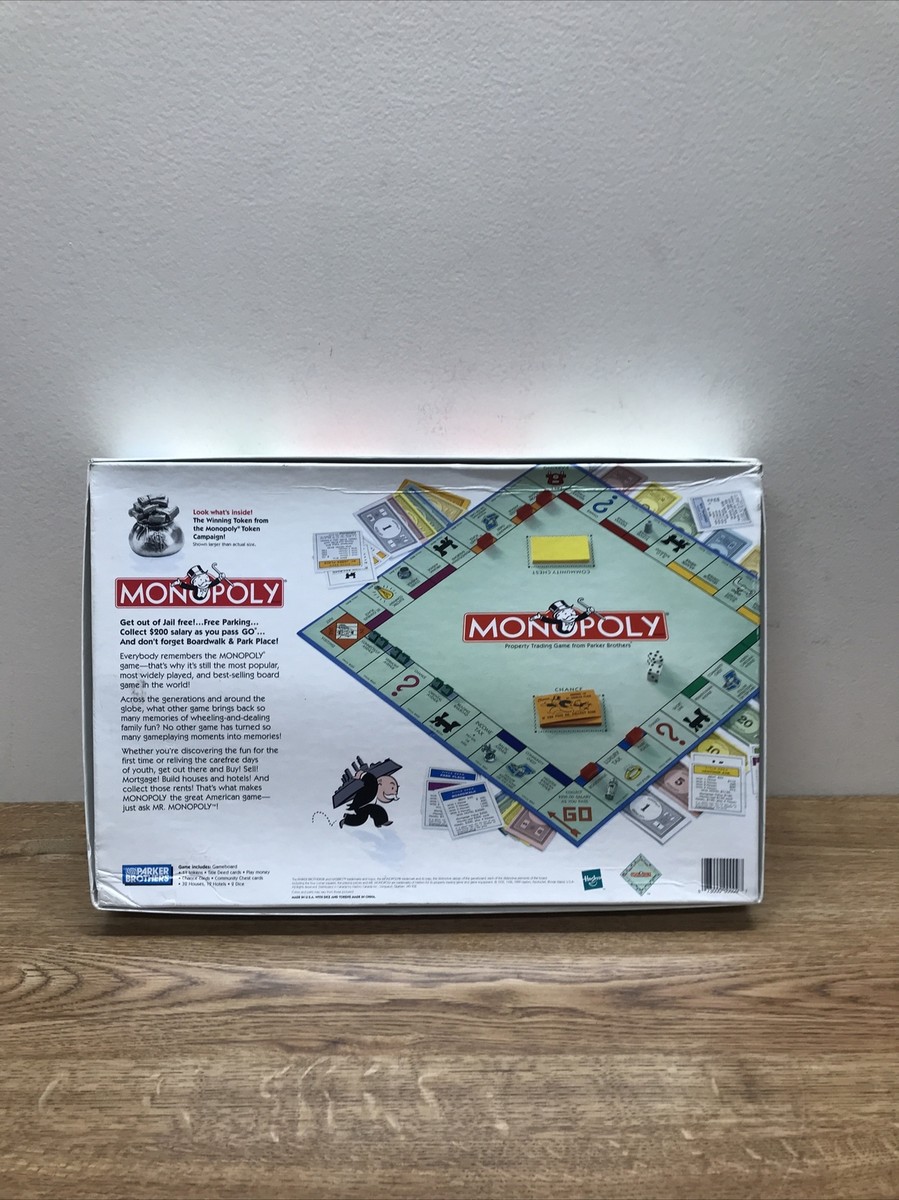 MONOPOLY 1999 Board Game With Original Money Bag Winning Token